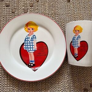 Rosanna “I’ll Always Stand Up For You My Valentine” Small Plate & Coffee Cup